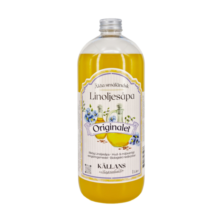 LINSEED SOAP ORIGINAL, 1L, KÄLLANS NATURAL PRODUCTS in the group MORE SUSTAINABLE EVERYDAY LIFE / SUSTAINABLE HOUSEHOLD at Nolgården design AB (70-2021)