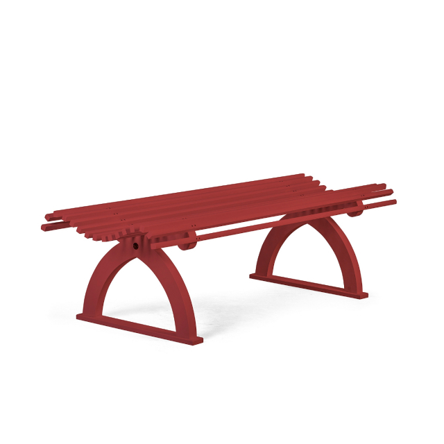 GARDEN BENCH ASTRID RED 170 CM CARLSHAGA