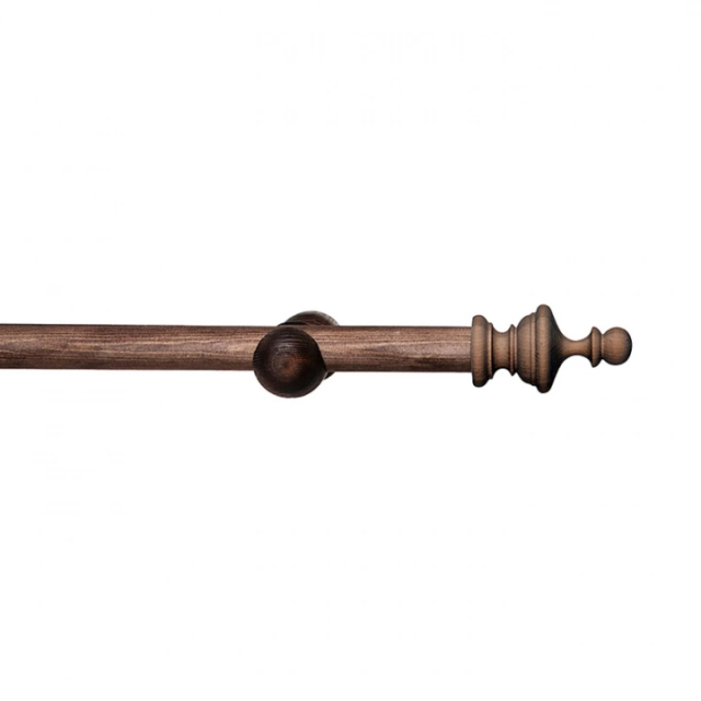 CURTAIN ROD ELLA STAINED BROWN