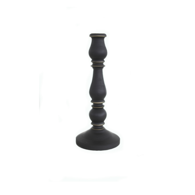 CANDLE HOLDER LOVISA TURN OF THE CENTURY BLACK CARLSHAGA