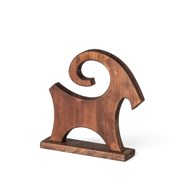 VINTAGE CHRISTMAS GOAT STAINED BROWN