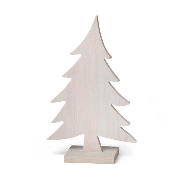 VINTAGE CHRISTMAS TREE STAINED WHITE LARGE