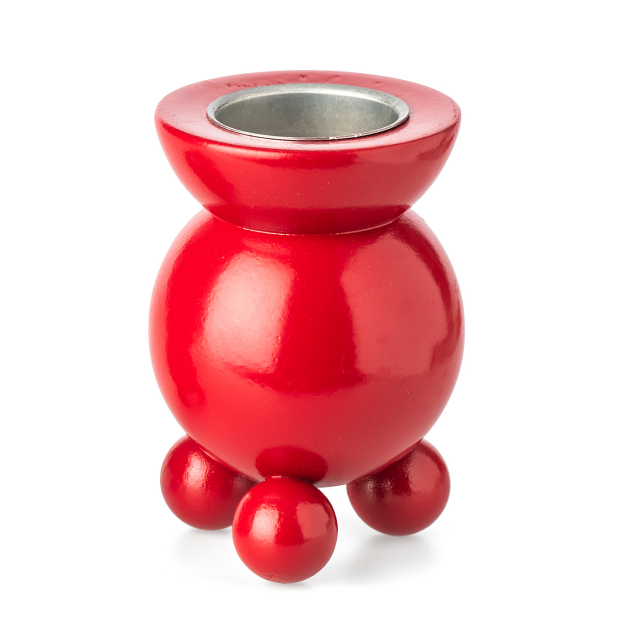 VINTAGE CANDLE HOLDER RED 13 cm