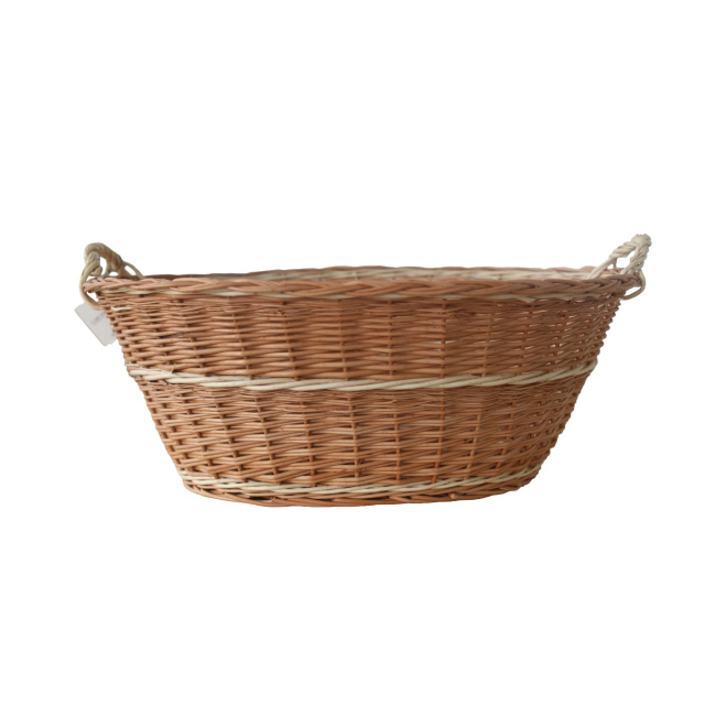 VINTAGE LAUNDRY BASKET IN WILLOW