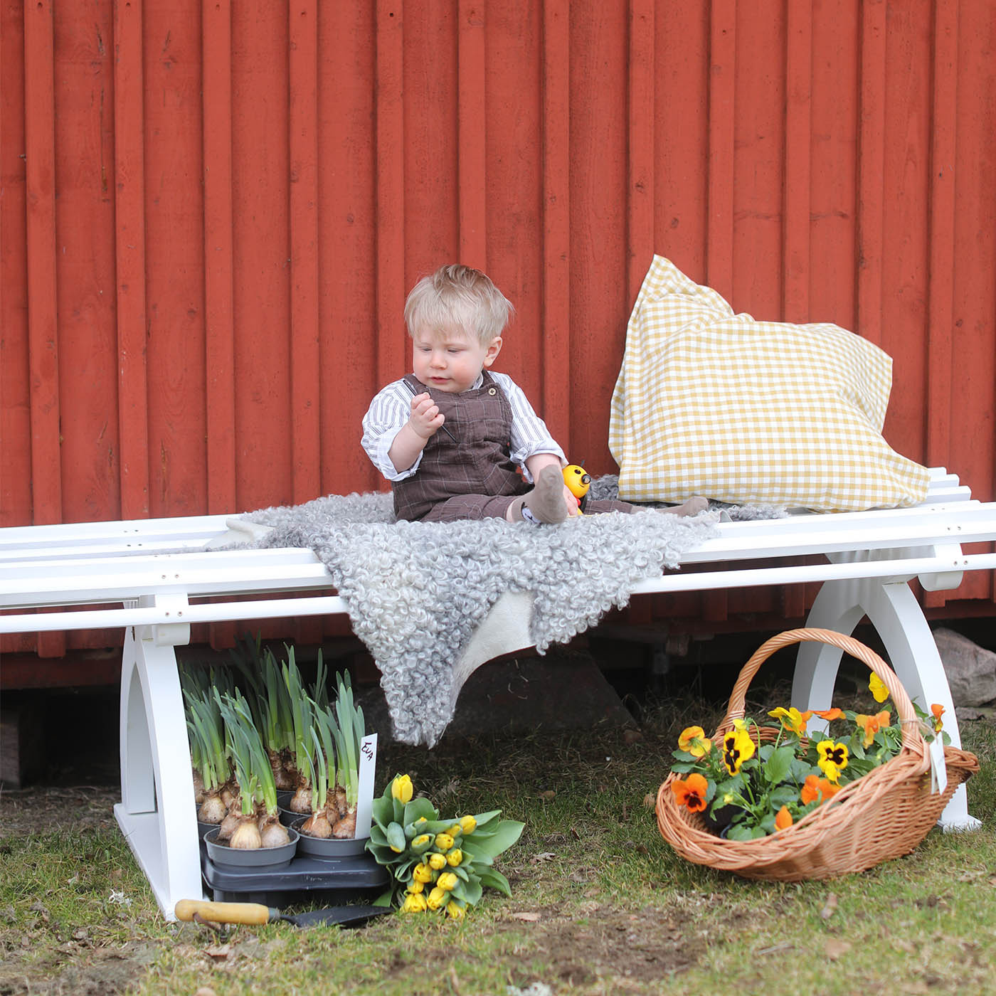 GARDEN BENCH ASTRID WHITE 170 CM CARLSHAGA