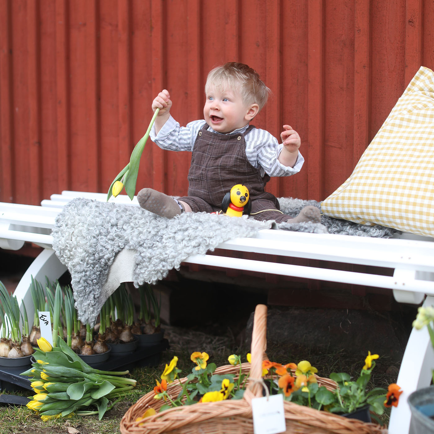 GARDEN BENCH ASTRID WHITE 170 CM CARLSHAGA