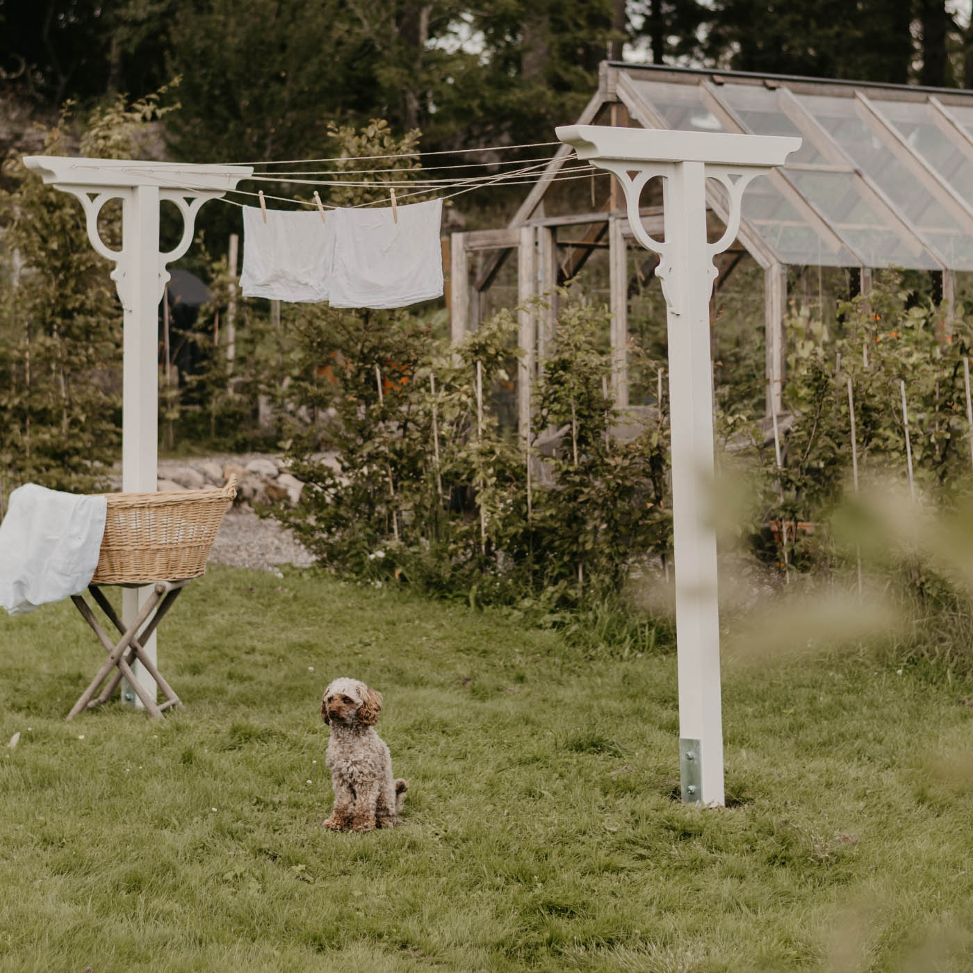 DRYING RACK MATHILDA RED WITH WOODWORK JOY CARLSHAGA INCL. GROUND FIXTURE