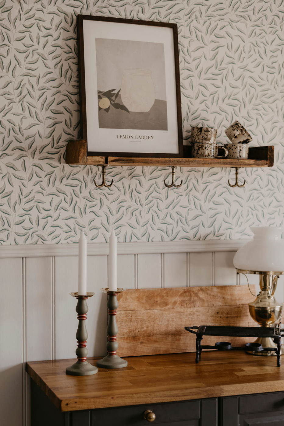 CANDLE HOLDER LOVISA TURN OF THE CENTURY GREEN CARLSHAGA