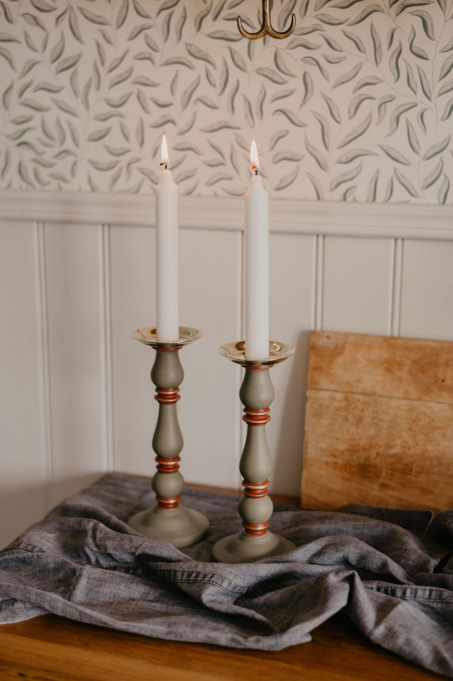 CANDLE HOLDER LOVISA TURN OF THE CENTURY GREEN CARLSHAGA