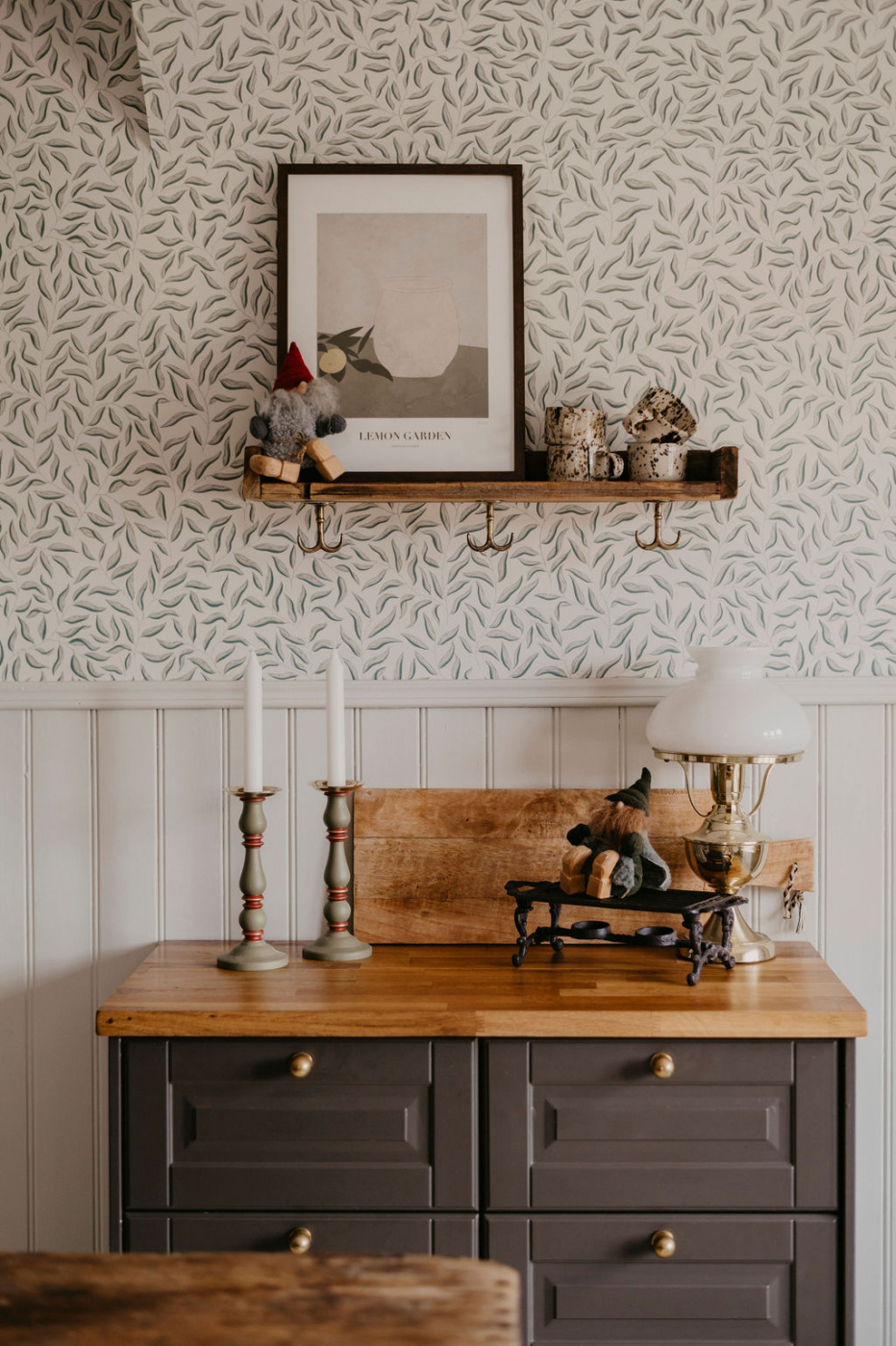 CANDLE HOLDER LOVISA TURN OF THE CENTURY GREEN CARLSHAGA