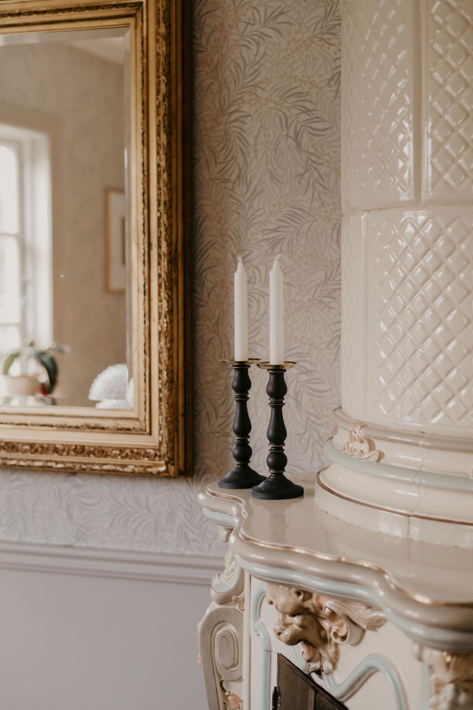 CANDLE HOLDER LOVISA TURN OF THE CENTURY BLACK CARLSHAGA