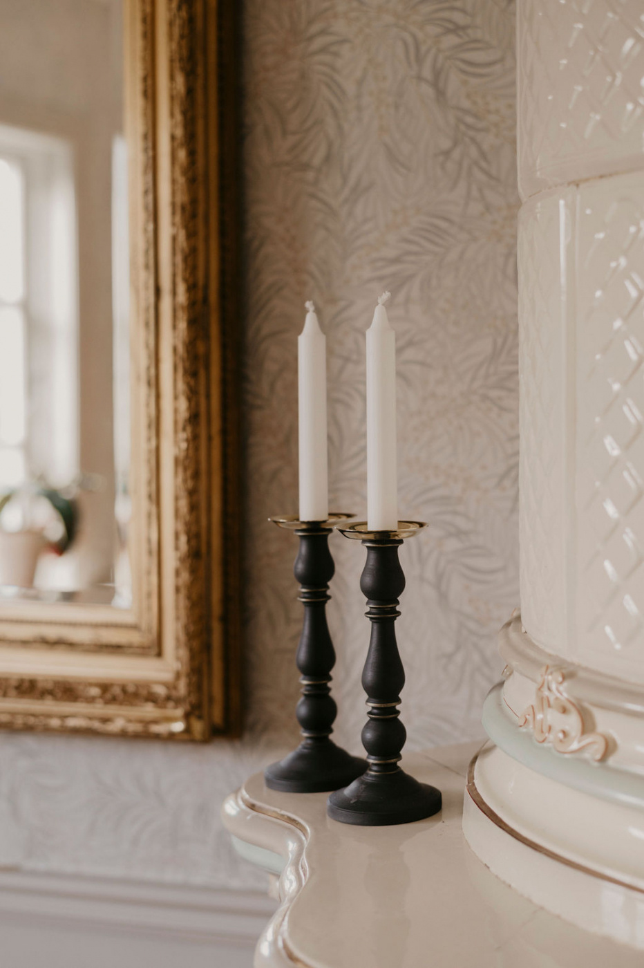 CANDLE HOLDER LOVISA TURN OF THE CENTURY BLACK CARLSHAGA