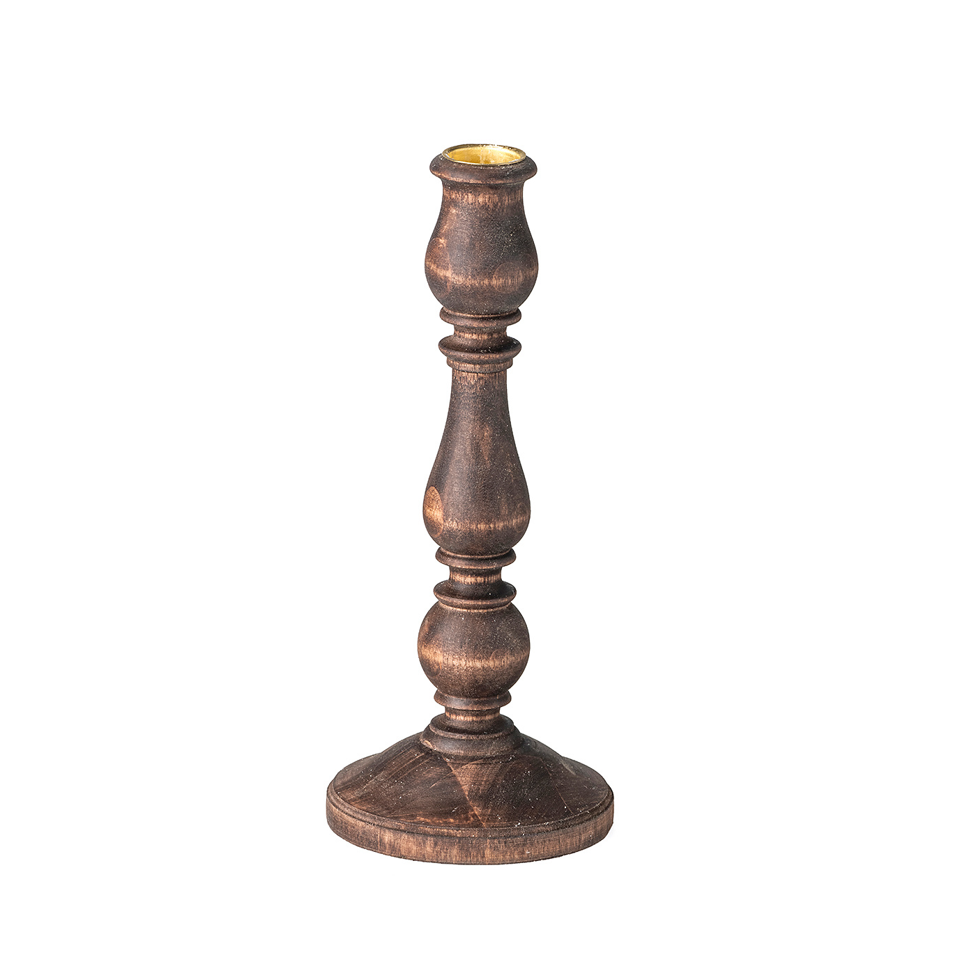 CANDLE HOLDER LOVISA STAINED BROWN CARLSHAGA