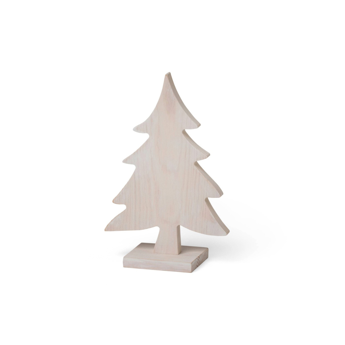 VINTAGE CHRISTMAS TREE STAINED WHITE SMALL