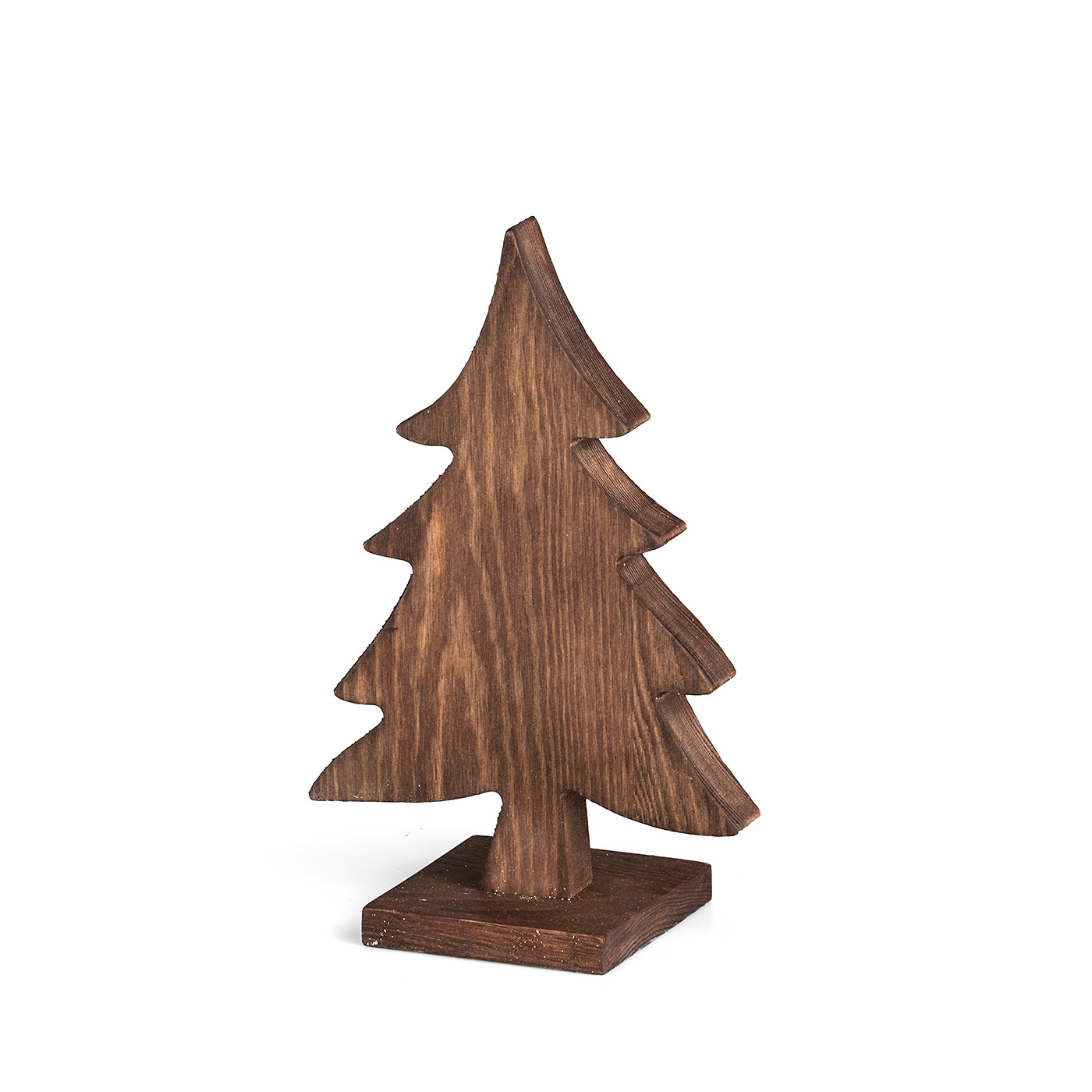 VINTAGE CHRISTMAS TREE STAINED BROWN SMALL
