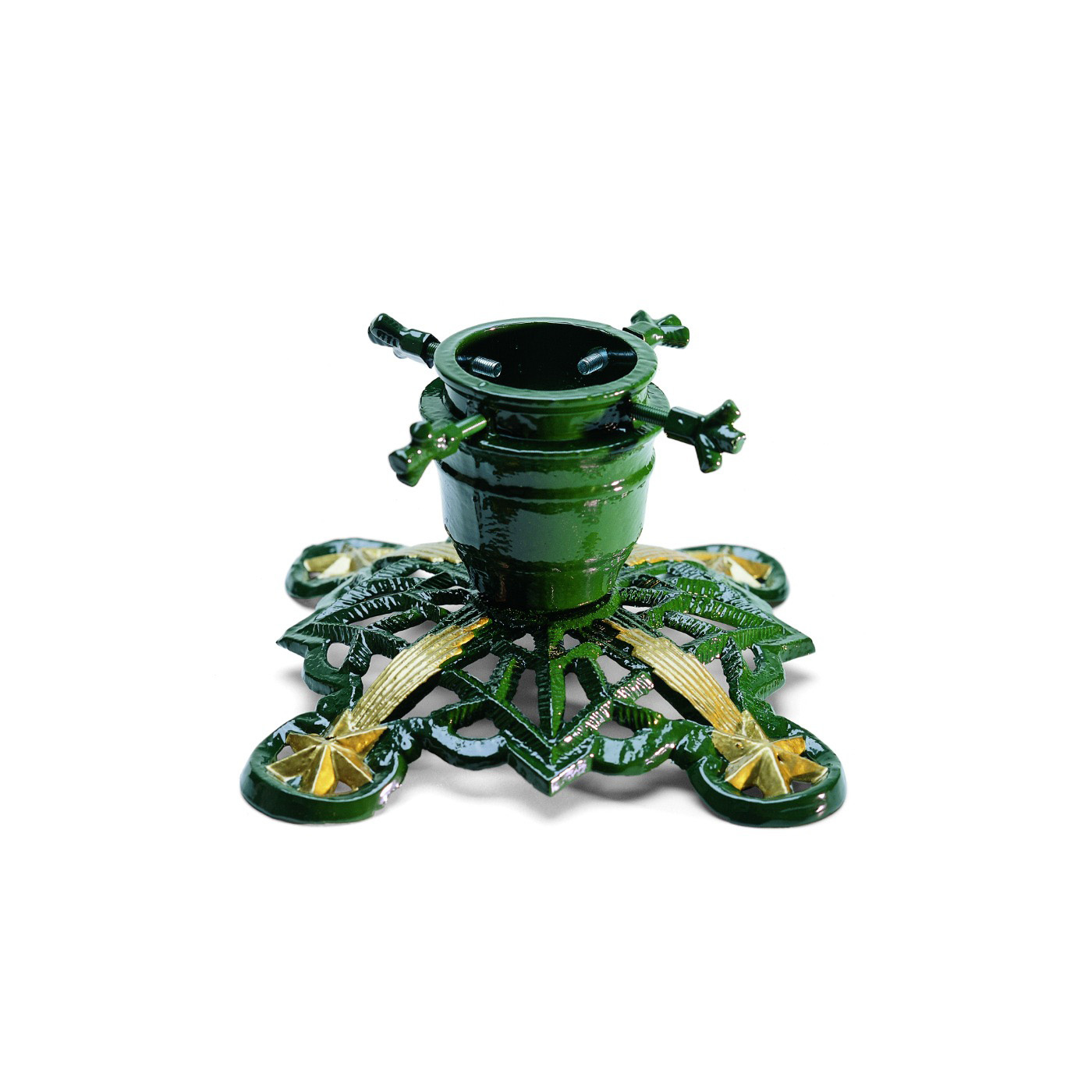 VINTAGE CHRISTMAS TREE STAND GREEN/GOLD