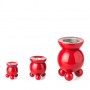 VINTAGE CANDLE HOLDER RED 13 cm VINTAGE CANDLE HOLDER RED 13 cm