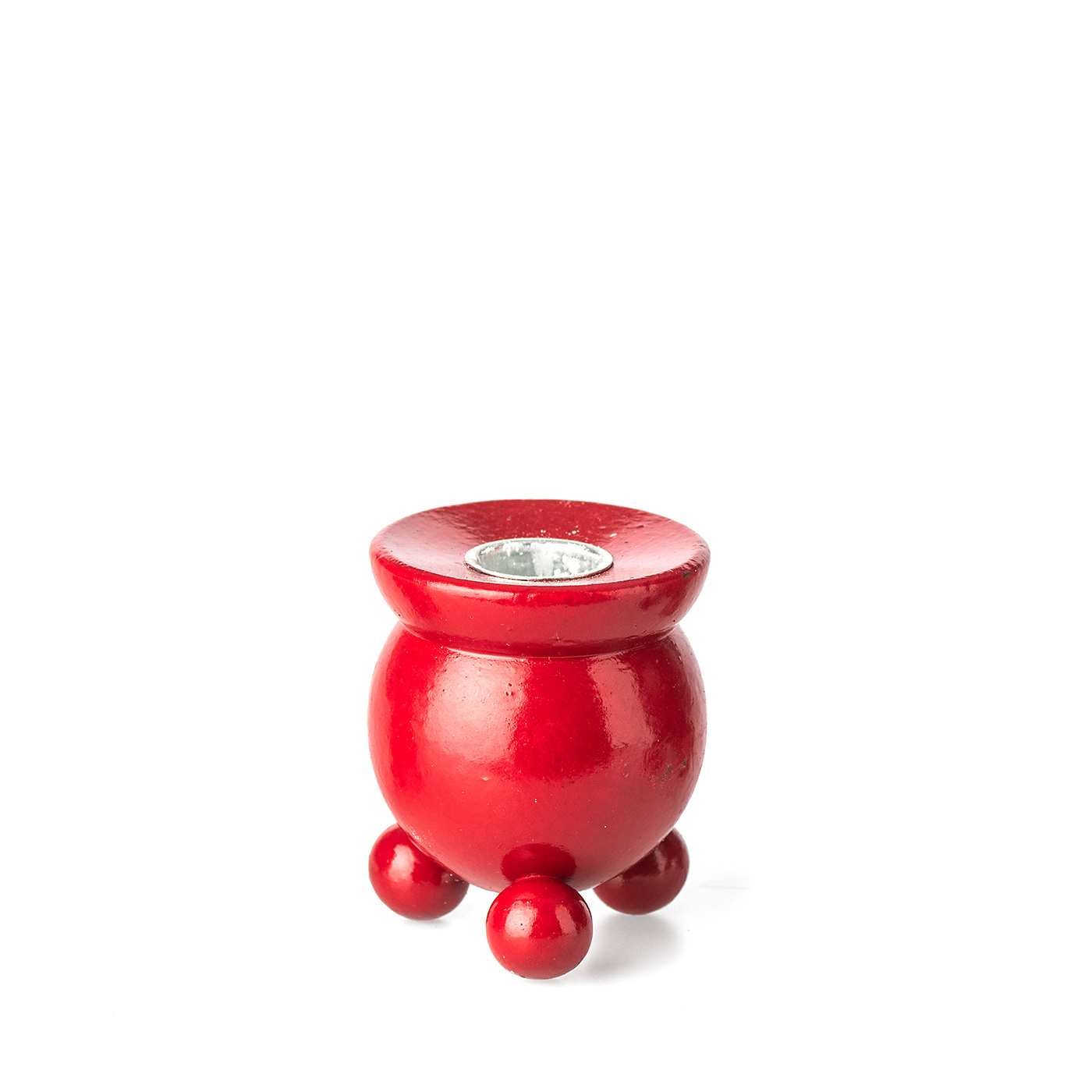 VINTAGE CANDLE HOLDER RED 7 cm