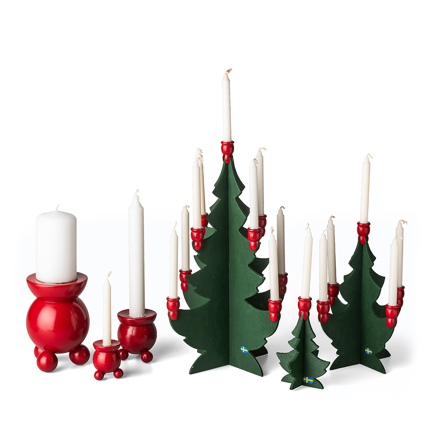 VINTAGE CANDLE HOLDER RED 5 cm