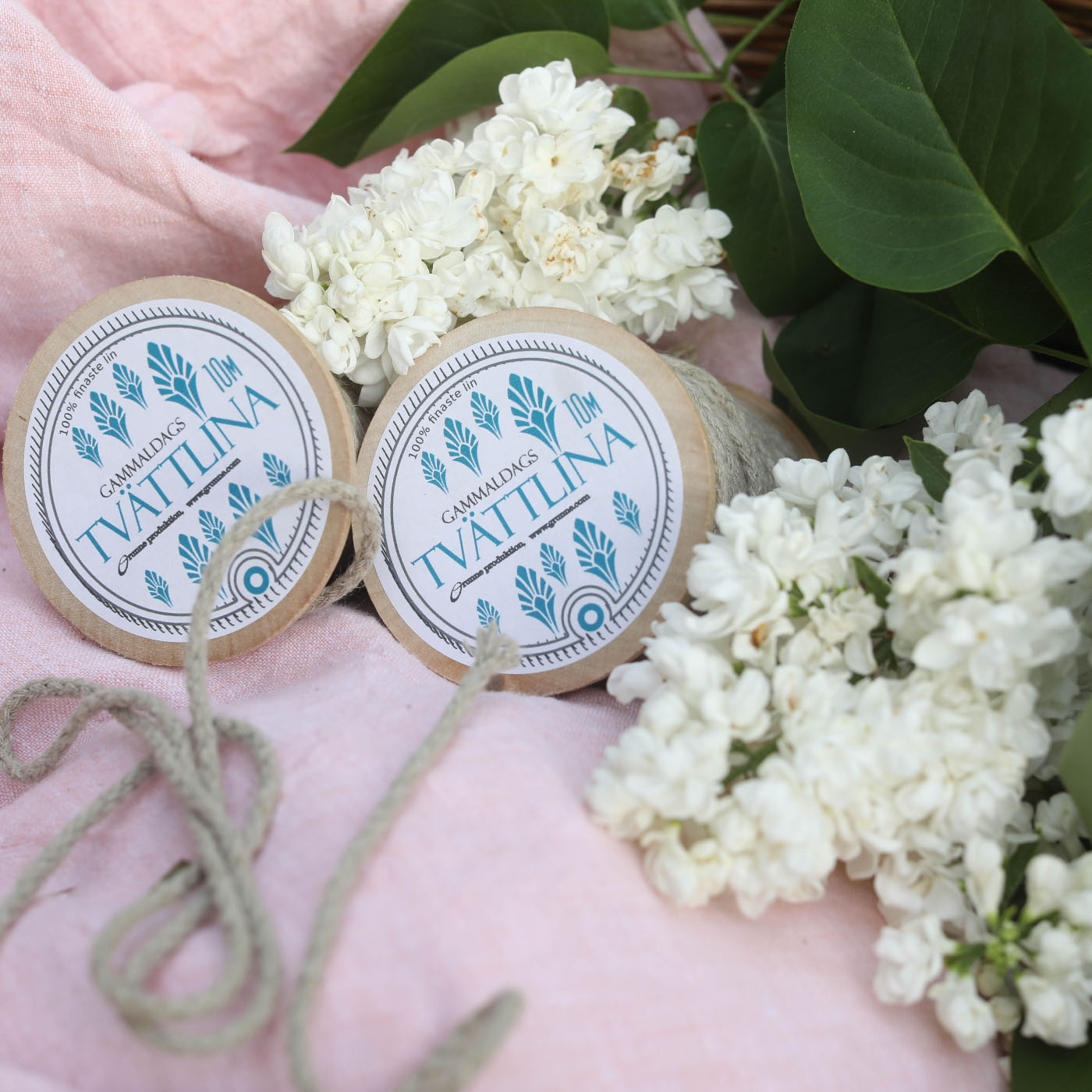 GRUNNE CLOTHESLINE IN LINEN, 10 METERS