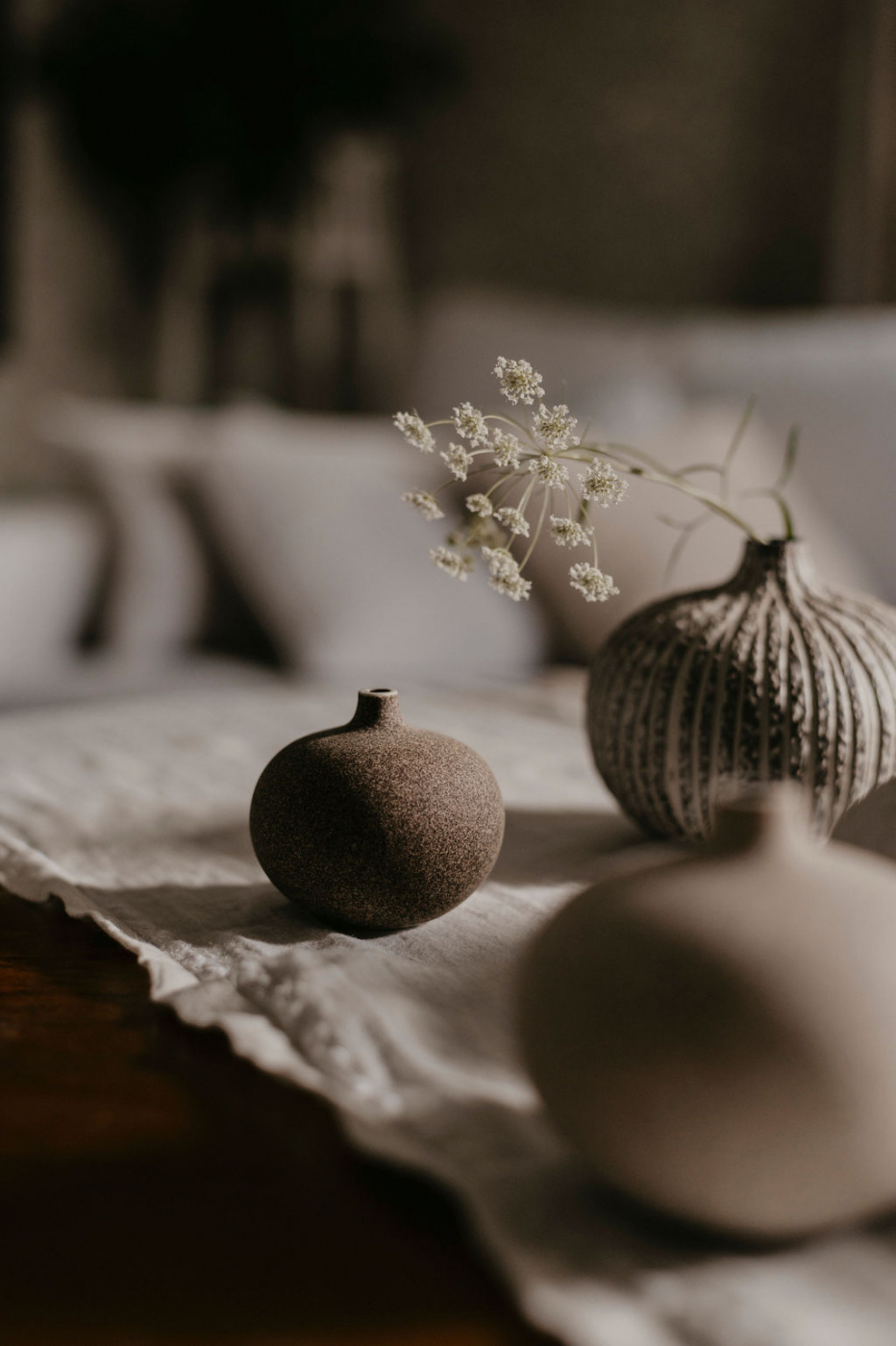 LINDFORM VASE BARI, L STONE